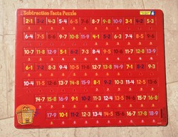 Új! Piros Kivonás Matematikai Puzzle