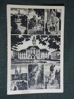 Képeslap,Szeged,mozaik,Dom tér,templom,városháza,kápolna,Kossuth szobor, 1950-