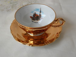 Bavaria Winterling porcelán, kézi festésű emlék kávés csésze + alj ( WIEN STEPHAN DOM )