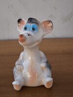 Patkány figura ülő aranyos porcelán figura #157
