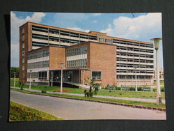 Képeslap,Szolnok,MÁV kórház látkép,részlet,1977-