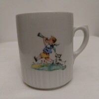 Szoknyás Zsolnay porcelán mesebögre