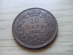 10  Para  1868  Szerbia