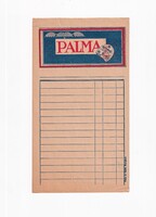 R:13 Pálma cipő ragasztó jegyzékcédula, cca 1920-1930