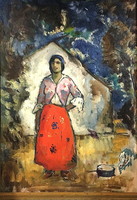 100x70 cm-s Iványi-Grünwald Béla festmény,eredeti ,nem műhely munka Eredetiségigazolással,számláva,