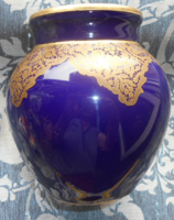 Régi német   Henneberg  porcelán cobalt váza