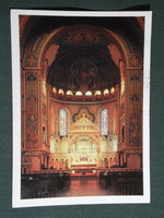 Képeslap,Szeged,Fogadalmi templom belső,oltár látkép, részlet, 1991-