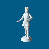 Drasche/Kőbánya porcelán olvasó lány figura
