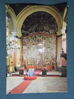Képeslap,Szeged,Görögkeleti templom belső,oltár látkép, részlet, 1977-