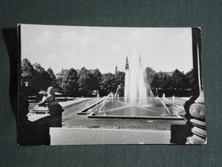 Postcard, Szeged, Móra park, fountain view, details, 1964-