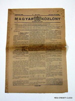 1945 december 14  /  MAGYAR KÖZLÖNY  /  Ssz.: 1607