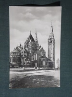 Képeslap,Szeged,Fogadalmi templom látkép ,részlet, 1961-