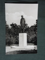 Képeslap,Szeged,Juhász Gyula szobor látkép ,részlet, 1964-