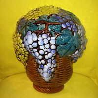 "Szőlő kosárban ". Nagyméretű Goebel, porcelán falidísz.