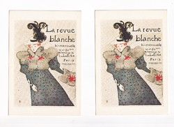 R:33 TOULOUSE-LAUTREC - La Revue Blanche modern reklám képeslap (posta tiszta)