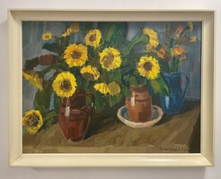 Somogyi Imre (1918-1999) EREDETI 66x86 cm olajfestménye