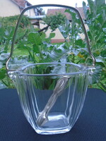 Kosta Sweden Design Thick-Walled Large Sugar Container with Clip Lid, Foldable Handle, 15.5 x 10.5 cm + 24 cm with Handle