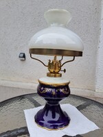 Régi Echt Kobalt porcelán petróleumlámpa