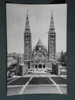Képeslap,Szeged,Fogadalmi templom,tér látkép ,részlet, 1967-