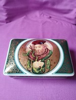 Hollóházi porcelán bonbonjer. Faragó Miklós. Hippokratesz.
