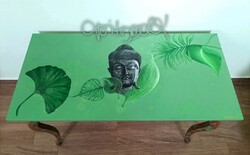 BUDDHA – LEVÉLFUVALLAT DEKOR KiS ASZTALKA