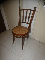 Original antique beautifully restored lacquered Thonet chair, flawless caning