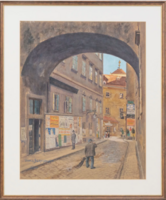 Ismeretlen művész, Utcakép Bécs, c. 1900