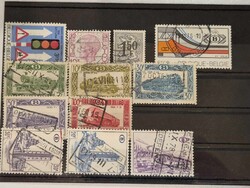 Bélyeg - Belga mozdonyok 1949., vegyes 12 db