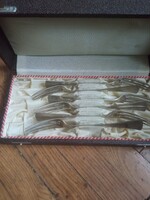 Meseszép antik ezüst süteményes villa készlet 148-150g