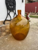 Nagyméretű üvegballon ballon Debizson  demizson üveg hagyaték  falusi nosztalgia Gyűjtői szépség