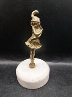 Autó hűtő sapka, art deco, rézötvözet, 13 cm magas. 8681