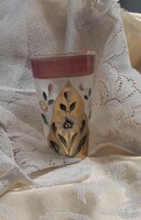 Kézzel festett szecessziós emlékpohár