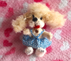 Régi gyapjú, drótból hajlított uszkár/pudli  -  22cm -