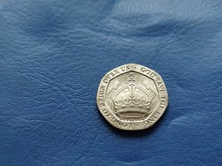 GIBRALTÁR 20 PENCE/ TWENTY PENCE 2023 III.KÁROLY KORONÁZÁSA! KORONA! UNC! RITKA!