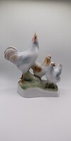 Zsolnay tyúkudvar porcelán dísz (Sinkó )