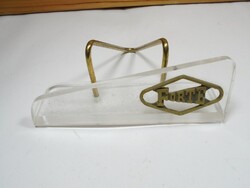 Retro régi Forte Vác fotó reklám promóciós termék fényképtartó fénykép tartó réz és plexi kb 1970-80