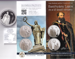 2024 - Batthyány Lajos miniszterelnök és a 13 aradi vértanú - 30000 forint, PP emlékérme + szórólap