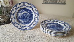 Csodaszép,Ironstone fajansz süteményestányér 6 db.