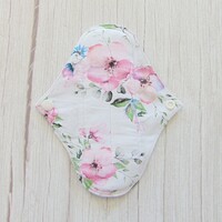 Washable Pad 19.5 cm / apple flowers / panty liner, washable textile pad