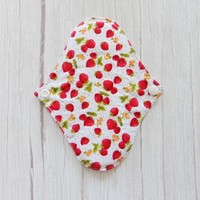 Washable Pad 19.5 cm / Poppy Pattern / Panty Liner, Washable Textile Pad