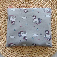 Újratasak / unikornis mintás - szürke