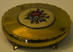 Antik réz ékszer tartó doboz-A040