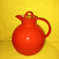 "alfi ".(OLE PALSBY ) Design Dánia. Piros, gömb, üvegbetétes Termosz.