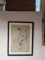 "Narcissus", Ismeretlen alkotó, linóleummetszet 34/100
