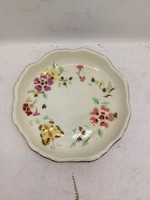 Zsolnay ékszertartó tálka virágmintás porcelán, 12cm-es. 8060