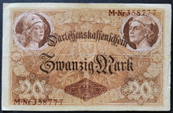 Németország 20 Márka 1914, VF