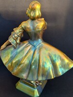 Hatalmas 1925 Körüli Zsolnay Multicolor Balerina