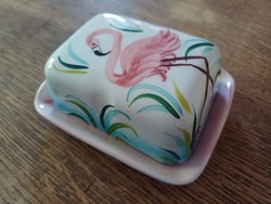 Flamingó mintás  vajtartó