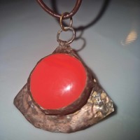 Extra narancssz.rücskös forrasztott nyaklánc