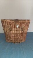 Retro sásból fonott táska